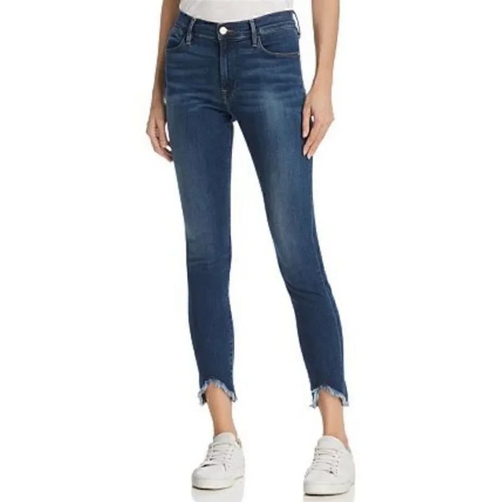 Frame Le High Skinny Triangle Hem Jeans Size 29
